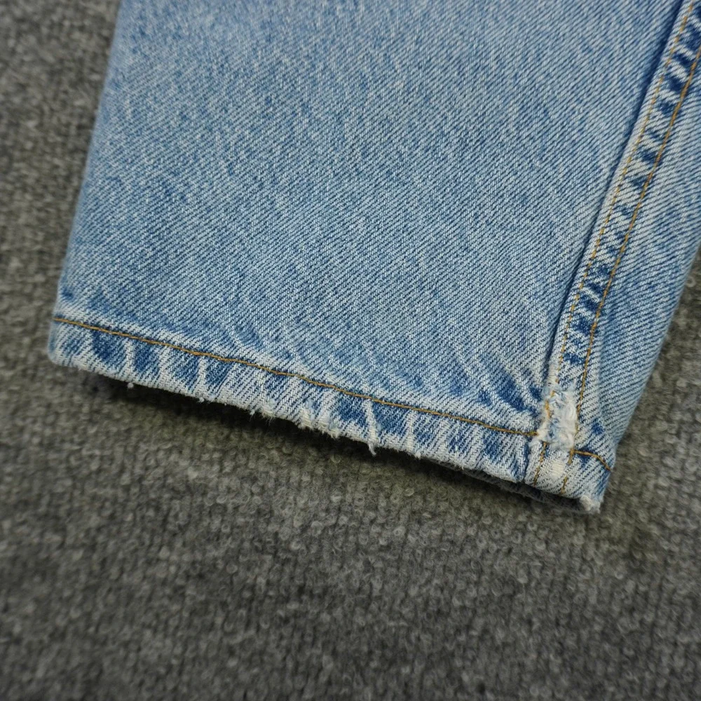 Vintage Levis 550 Relaxed Fit Tapered Mens Light Wash Orange Tab Jeans 34x32 90s